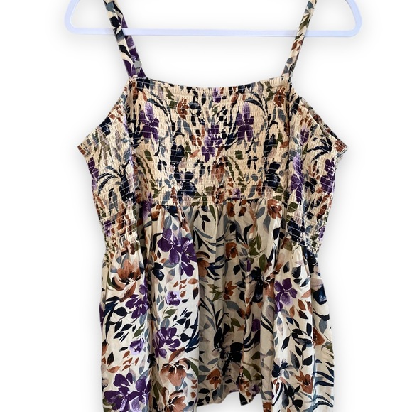 Torrid Challis Floral Taupe Cold Shoulder Blouse Size 00 (10 or M-L) - Picture 11 of 15